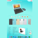 ⁦تابلت بكيبورد و ماوس بلوتوث ( ضمان 6 اشهر ) + طاولة لابتوب قابلة للطي + مجموعة هدايا⁩ - الصورة ⁦2⁩