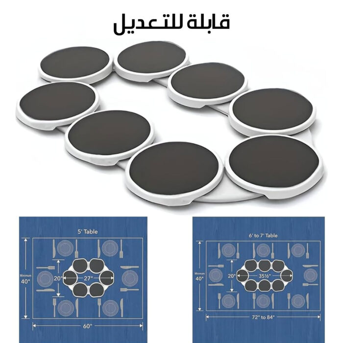 ⁦Portable Rotating Food Organizer Tray⁩ - الصورة ⁦2⁩