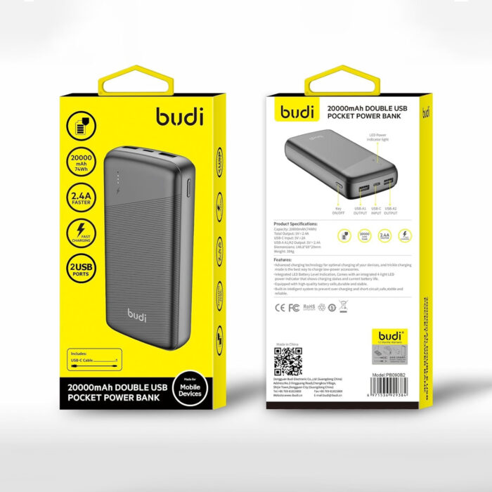 ⁦budi power bank 20000ضمان عاميين⁩ - الصورة ⁦6⁩
