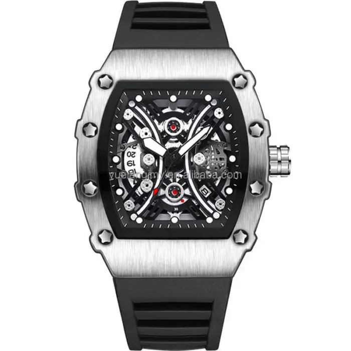 ⁦• Men's quartz watch mechanical watch⁩ - الصورة ⁦2⁩