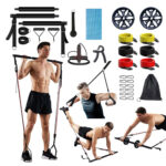⁦مجموعة التمرين الكامل (مجموعة أدوات بيلاتيس بار + كرة اليوغا و التمارين + قفاز مريح للتحكم والثبات أثناء التمارين)⁩ - الصورة ⁦3⁩
