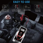 ⁦سعة 6000 مللي أمبير Toby X6 جهاز تشغيل بطارية السيارة مع منفاخ⁩ - الصورة ⁦4⁩