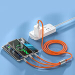 ⁦شاحن جوال + كابل 3 رؤس شحن سريع و خامة متينة⁩ - الصورة ⁦2⁩