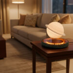 ⁦مصباح على شكل قمر دوران 360 درجة⁩ - الصورة ⁦3⁩