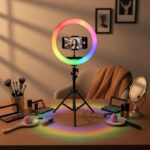 ⁦إضاءة التصوير الدائرية+ حامل معدني عالي الجودة ضمان عامين⁩ - الصورة ⁦4⁩