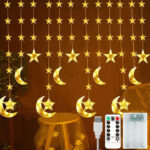 ⁦اضواء زينة رمضان على شكل نجوم و هلال 4 متر⁩ - الصورة ⁦3⁩