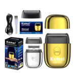 ماكينة حلاقة كهربائية KM-C50 صغيرة محمولة مزودة بثلاث شفرات