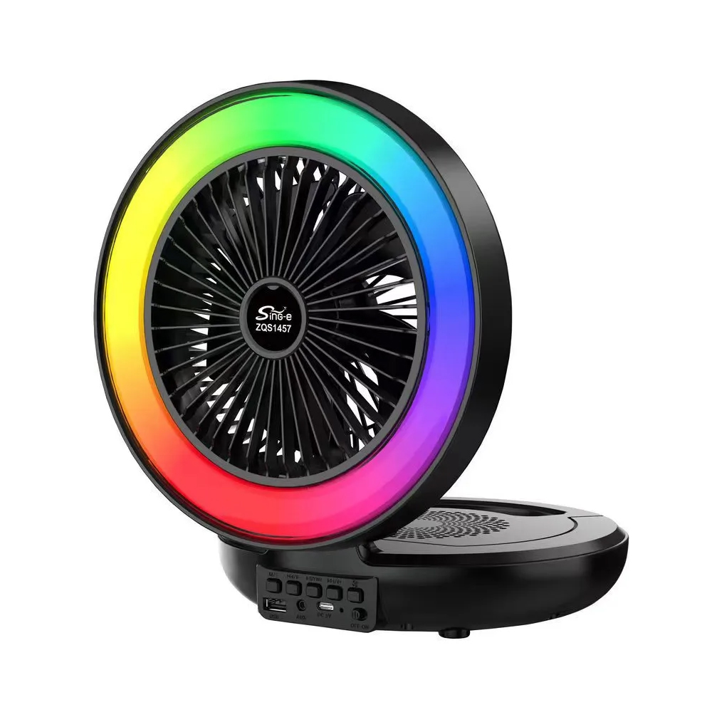 3b6b60d5-5ea7-4641-9032-d12dc3e3cd74.jpg مروحة و مكبر صوت محمولة - الصورة 1