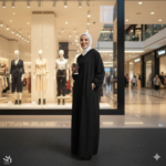 ⁦عباية لوريا الجديدة بغطاء للرأس لون أسود مقاس XL⁩ - الصورة ⁦3⁩