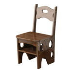 ⁦كرسي سلم خشبي قابل للطي 3 في 1⁩ - الصورة ⁦7⁩