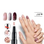 ⁦6 قطع من اقلام طلاء الاظافر جل 3 في 1  يدوم طويلا للنساء والفتيات⁩ - الصورة ⁦2⁩