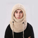 ⁦وشاح صوف بغطاء رأس، دافئ لفصل الشتاء للجنسين - لارج⁩ - الصورة ⁦3⁩