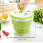⁦غسالة ومجفف كبير للخضروات والفواكه مع وعاء شفاف، سلة تصريف ومصفاة، متعددة الاستخدامات⁩ - الصورة ⁦6⁩