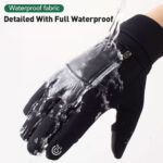 ⁦قفازات شتوية مقاومة للماء مزودة بجيوب بسحاب - لارج⁩ - الصورة ⁦6⁩