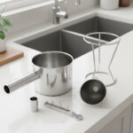 ⁦موزع قمع ستانلس ستيل مع رف متعدد الاستخدام 1.2 لتر من كاوسو⁩ - الصورة ⁦8⁩