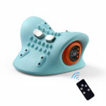 ⁦وسادة تدليك الرقبة 3 في 1 مع خاصية التسخين والتدليك بالاهتزاز وشد الرقبة لدعم العمود الفقري والاسترخاء⁩ - الصورة ⁦2⁩