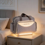 ⁦حقيبة ظهر كبيرة السعة للأم والطفل مصنوعة من البوليستر مع مساحة تخزين مدمجة لحفاضات الأطفال⁩ - الصورة ⁦5⁩