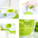 ⁦غسالة ومجفف كبير للخضروات والفواكه مع وعاء شفاف، سلة تصريف ومصفاة، متعددة الاستخدامات⁩ - الصورة ⁦4⁩