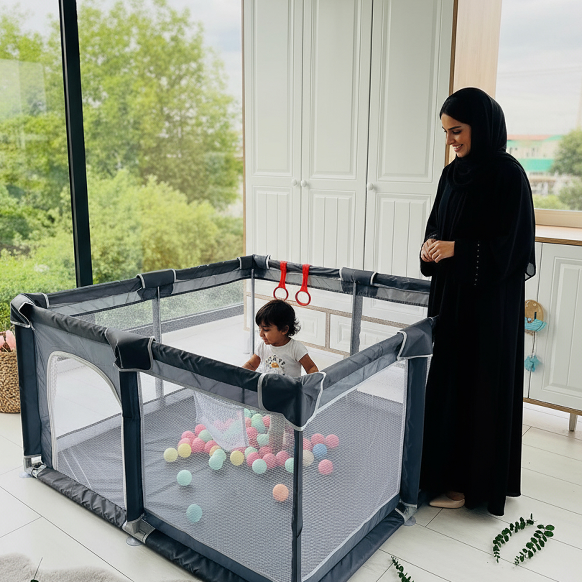 3544d4c6-8d36-4efa-9ca4-8c9501ca7219.jpg ساحة كورنر لعب للاطفال من فينيسين، 200 × 180 سم للاطفال الصغار - الصورة 1