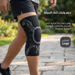 ⁦واقيات ركبة رياضية قابلة للتعديل مصنوعة من النايلون لامتصاص الصدمات والضغط⁩ - الصورة ⁦4⁩