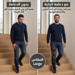 ⁦واقيات ركبة رياضية قابلة للتعديل مصنوعة من النايلون لامتصاص الصدمات والضغط⁩ - الصورة ⁦3⁩