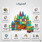 ⁦مكعبات ليجو مغناطيس 60 قطعة للأطفال⁩ - الصورة ⁦4⁩